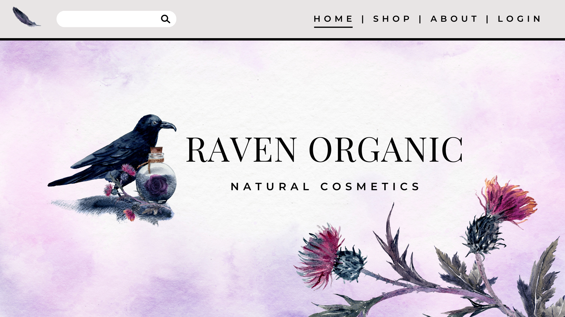 Raven Organic Mock up